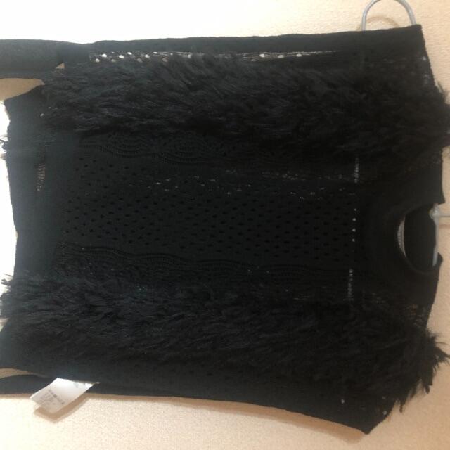 Tシャツ(半袖/袖なし) LE CIEL BLEU - Mixed Fringe Crop Top / Black