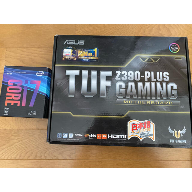 PCパーツintel core i 7 8700 z390 tuf gaming2点セット