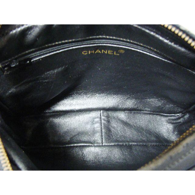 CHANELカラーシャネルラムシープスキンレザー羊皮革ダイヤVステッチフリンジショルダーバッグ鞄