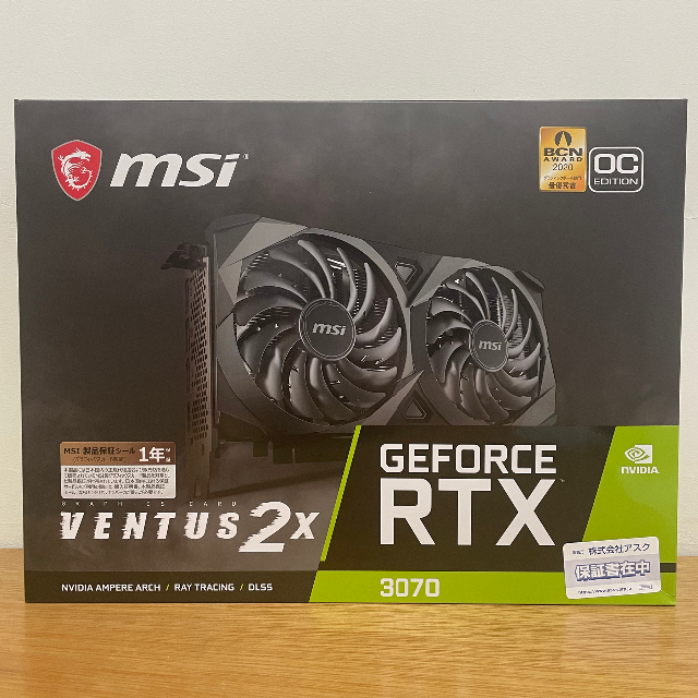 【新品/RTX3070】 MSI VENTUS 2X OCPC/タブレット