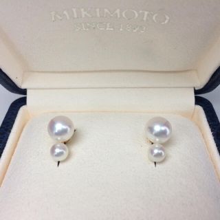 ミキモト(MIKIMOTO)のミキモト 美品　K18YG あこやパール イヤリング(イヤリング)