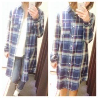 マウジー(moussy)のmoussy インディゴロングチェックシャツ(シャツ/ブラウス(長袖/七分))