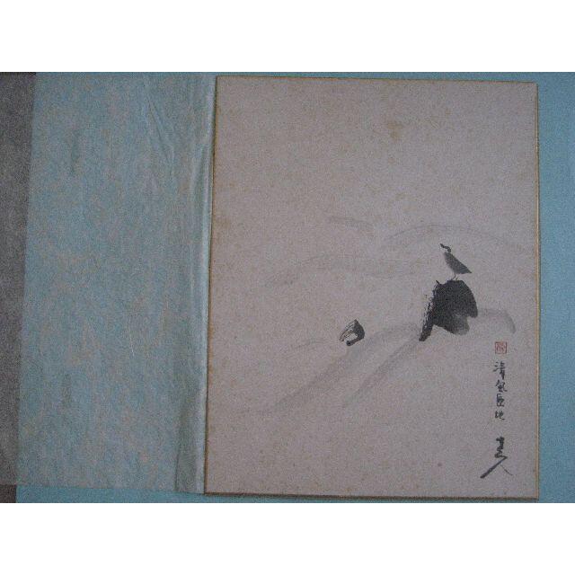 日本国画会 第一人者の作品　墨の僅かな濃淡、迷いなき筆使い見事としか