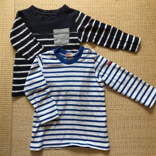 ミキハウス(mikihouse)の長袖Tシャツ　80  2枚セット(シャツ/カットソー)