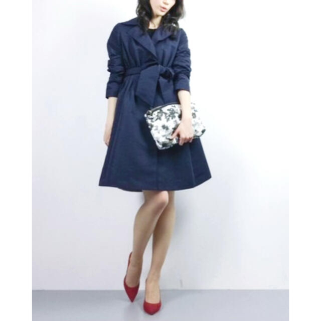 LANVIN en Bleu(ランバンオンブルー)の【美品】LANVIN en Bleu ライナー付きトレンチコート ネイビー 36 レディースのジャケット/アウター(トレンチコート)の商品写真