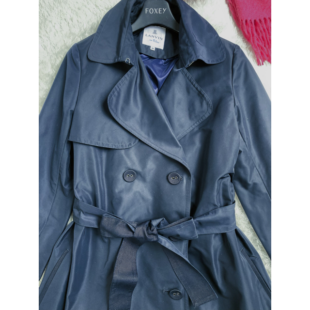 LANVIN en Bleu(ランバンオンブルー)の【美品】LANVIN en Bleu ライナー付きトレンチコート ネイビー 36 レディースのジャケット/アウター(トレンチコート)の商品写真