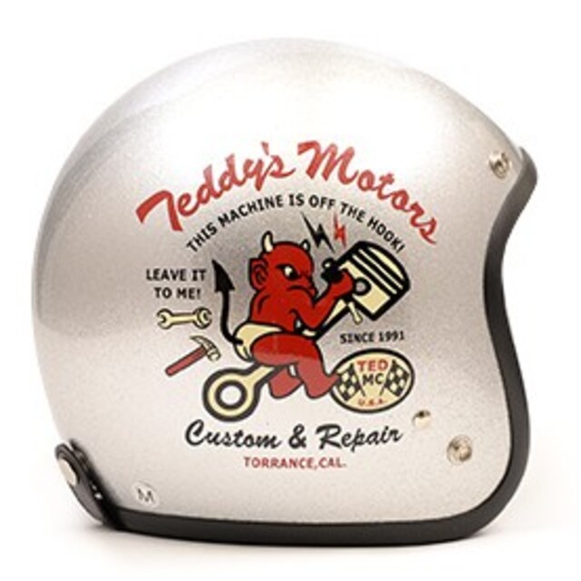 TEDMAN(テッドマン)のﾃｯﾄﾞﾏﾝ/ﾍﾙﾒｯﾄ/ｼﾙﾊﾞｰ/TMH-10S/ｴﾌ商会/ｼﾞｪｯﾄﾍﾙ 自動車/バイクのバイク(ヘルメット/シールド)の商品写真