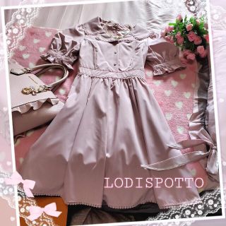 ロディスポット(LODISPOTTO)の♡LODISPOTTOロディスポット♡刺繍編みレース清楚系ワンピース♡(ひざ丈ワンピース)