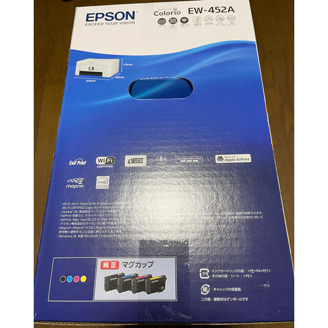 EPSON(エプソン)の新品未使用 複合機プリンター EPSON カラリオ EW-452A スマホ/家電/カメラのPC/タブレット(PC周辺機器)の商品写真