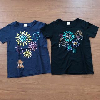 ベルメゾン(ベルメゾン)のディズニー　ネイビーとブラック　２枚セット　半袖　Ｔシャツ　中古(Tシャツ(半袖/袖なし))