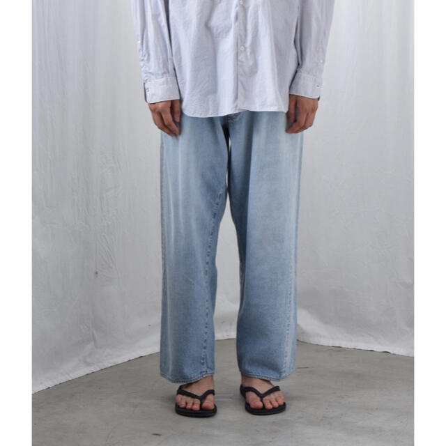 COMOLI - 21SS COMOLI デニム5Pパンツ 3 ブリーチ コモリ ジーンズの