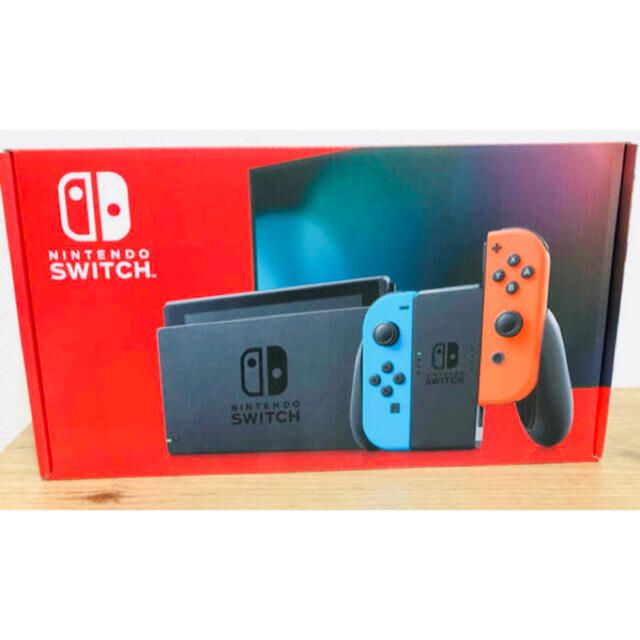 新品 nintendo switch ネオンブルー/レッド 外箱印無 納品書有-