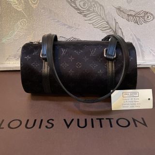 ルイヴィトン(LOUIS VUITTON)の超希少！ルイヴィトン サテン リトルパピヨン ブラック 新品 本物(ハンドバッグ)