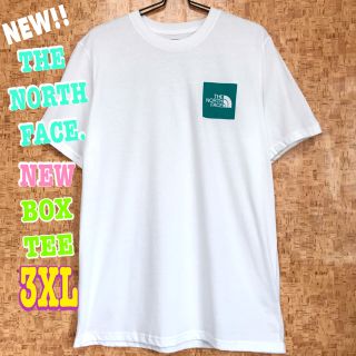 ザノースフェイス(THE NORTH FACE)のビッグサイズ ♪ 新品 ノースフェイス NEW BOX Tシャツ 白 緑 3XL(Tシャツ/カットソー(半袖/袖なし))