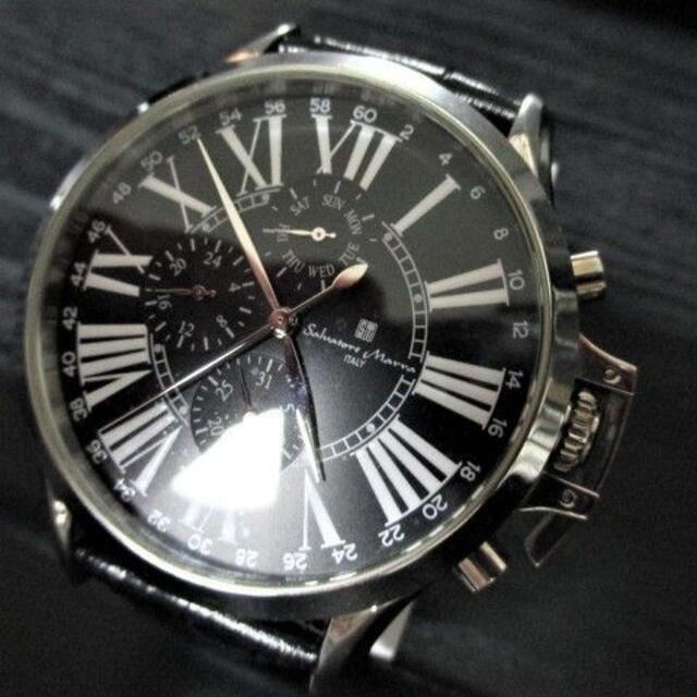 Salvatore Marra(サルバトーレマーラ)の☆サルバトーレマーラ ビッグフェイス デイデイト ブラック 腕時計 時計 メンズの時計(腕時計(アナログ))の商品写真