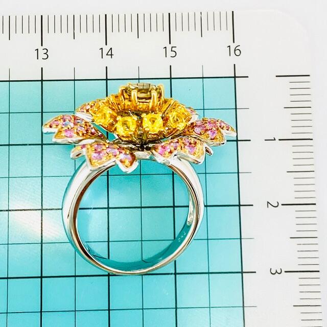 750(WG) 色石マルチ リング YT0.55 S2.35 NGLソ レディースのアクセサリー(リング(指輪))の商品写真