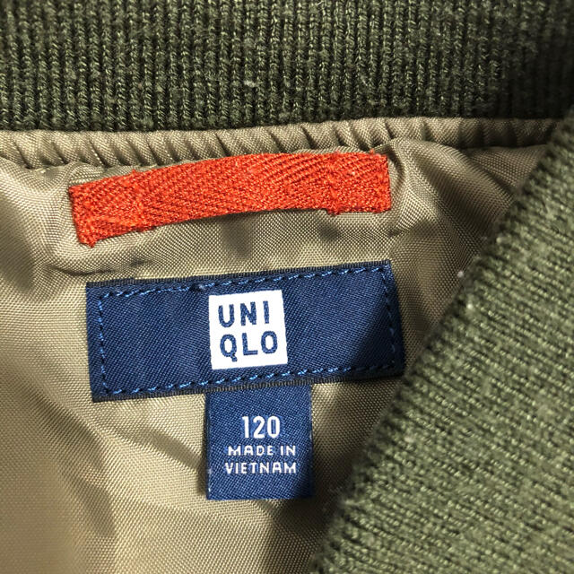 UNIQLO(ユニクロ)のUNIQLO MA-1 120 キッズ/ベビー/マタニティのキッズ服男の子用(90cm~)(ジャケット/上着)の商品写真