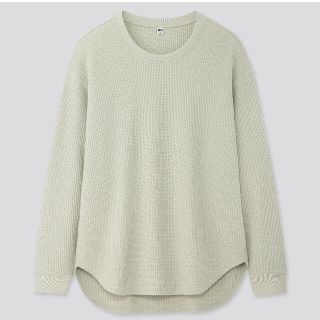 ユニクロ(UNIQLO)のユニクロ　ワッフルオーバーサイズクールネックT(Tシャツ(長袖/七分))