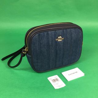 コーチ(COACH)のCOACH ミニ カメラ バッグ キルティング  デニム ショルダーバッグ 新品(ショルダーバッグ)