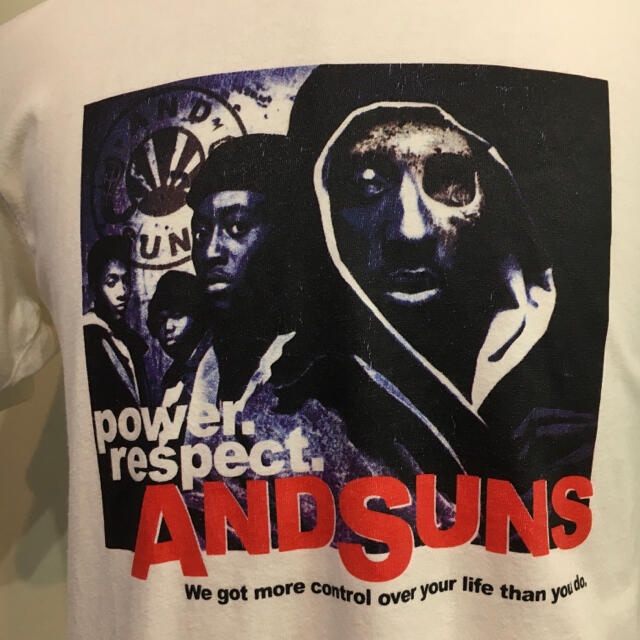 ANDSUNS(アンドサンズ)のアンドサンズ Tシャツ TEE ホワイト  Mサイズ メンズのトップス(Tシャツ/カットソー(半袖/袖なし))の商品写真