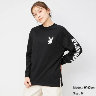 ジーユー(GU)のGU ジーユー ロングスリーブT(長袖)PLAYBOY 1(Tシャツ(長袖/七分))