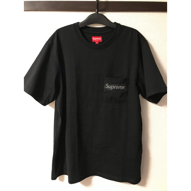 (S) Supreme Mesh Stripe Pocket Tee Black