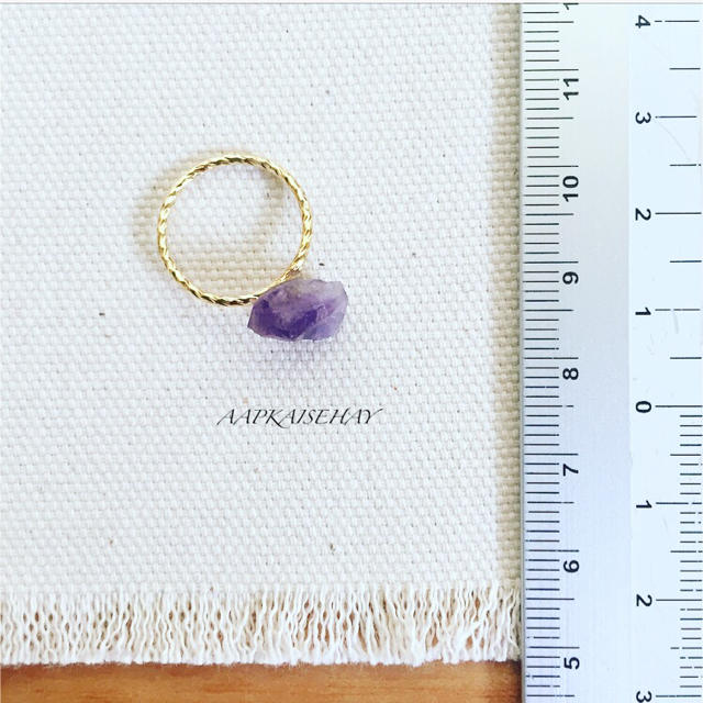 SALE！天然石ピンキーリング❤︎5号 レディースのアクセサリー(リング(指輪))の商品写真