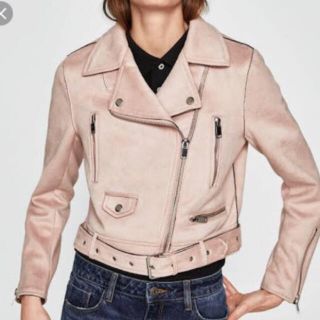 ザラ(ZARA)の【値下】ZARA スエードライダースジャケット S(ライダースジャケット)