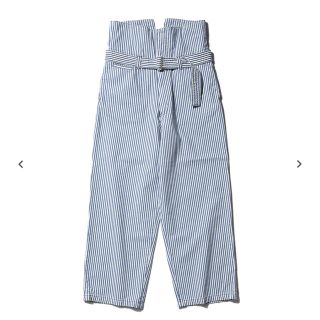 サンシー(SUNSEA)のURU HIGH WAIST HICKORY PANTS(ワークパンツ/カーゴパンツ)