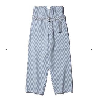 サンシー(SUNSEA)のURU HIGH WAIST HICKORY PANTS(ワークパンツ/カーゴパンツ)