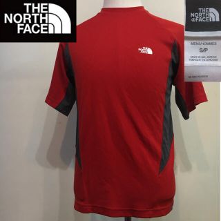 ザノースフェイス(THE NORTH FACE)のノースフェイス◆スポーツ ウェア シャツ TEE レッド  Sサイズ  (登山用品)