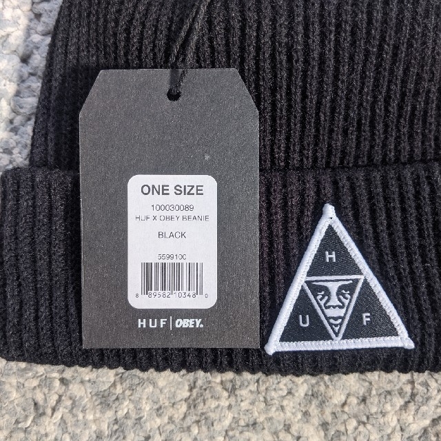 HUF(ハフ)の【新品未使用】HUF × OBEY コラボ ビーニー ニット帽 メンズの帽子(ニット帽/ビーニー)の商品写真