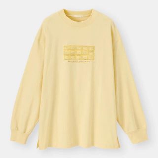 ジーユー(GU)の【新品】GU　メイジコラボ　明治ミルクチョコレート　ロングスリーブTシャツ　M(Tシャツ(長袖/七分))