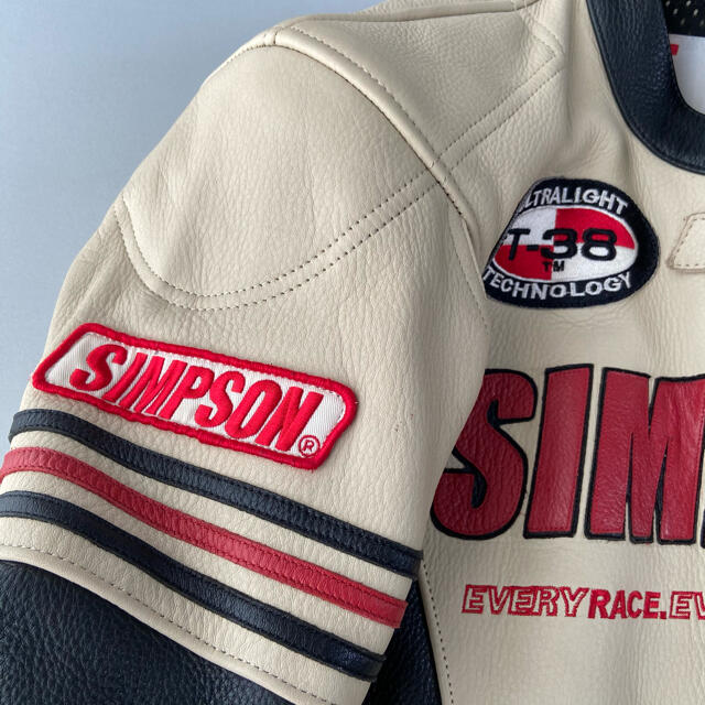 SIMPSON(シンプソン)のM 美品 SIMPSON シンプソン MFJ公認 本革レザージャケット メンズのジャケット/アウター(ライダースジャケット)の商品写真