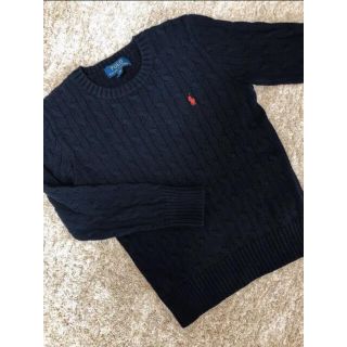 ラルフローレン(Ralph Lauren)のラルフローレン ニット セーター　ケーブルニット　ネイビー　140(ニット)