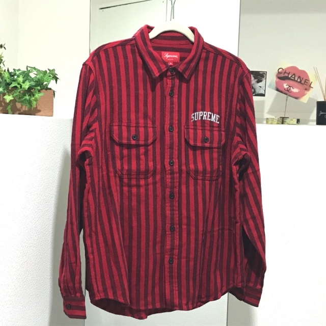 Supreme Stripe Heavyweight Flannel ネルシャツ