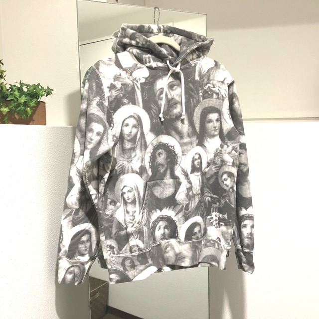 シュプリーム Supreme Jesus and Mary Hooded Sweatshirt スウェット 18AW  パーカー コットン ダークグレー 未使用