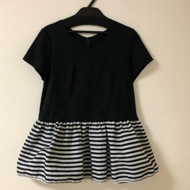 Drawer(ドゥロワー)の⭐︎限定商品⭐︎ボーダーズアットバルコニー×アンタイトル PEPLUM TEE レディースのトップス(Tシャツ(半袖/袖なし))の商品写真