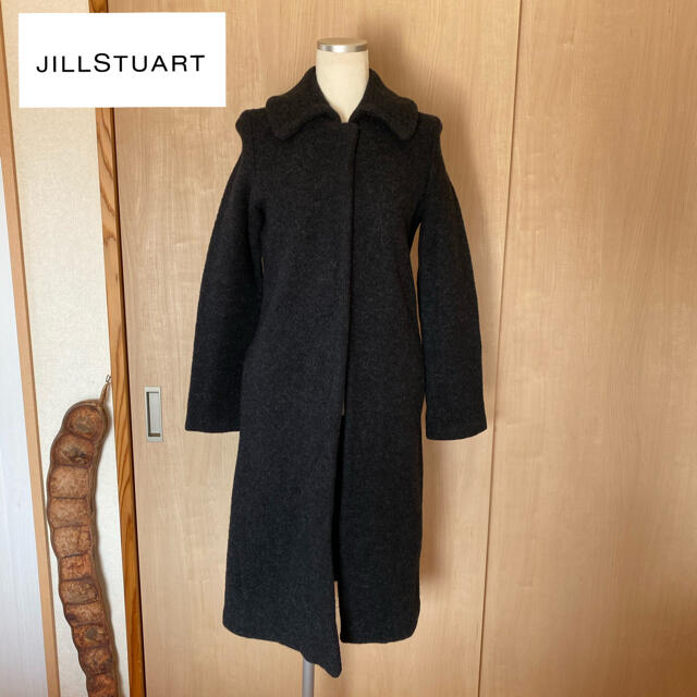 JILLSTUART(ジルスチュアート)の【JIILSTUART】ウール コート/ダークグレー/size:P レディースのジャケット/アウター(ロングコート)の商品写真