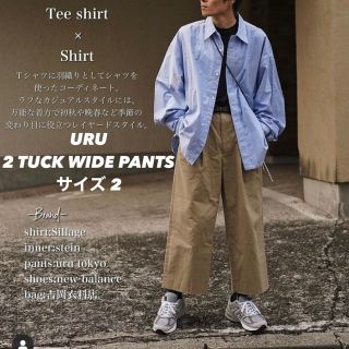 サンシー(SUNSEA)のURU 2TUCK WIDE PANTS C.Gold サイズ 2(チノパン)