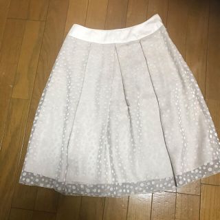 ミッシェルクラン(MICHEL KLEIN)の夏用フレアスカート(プリーツスカート)(ひざ丈スカート)