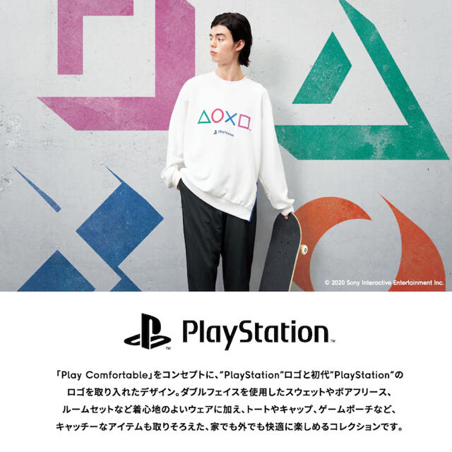 PlayStation(プレイステーション)のGU/ジーユー PlayStation プレイステーション キャップ ホワイト メンズの帽子(キャップ)の商品写真