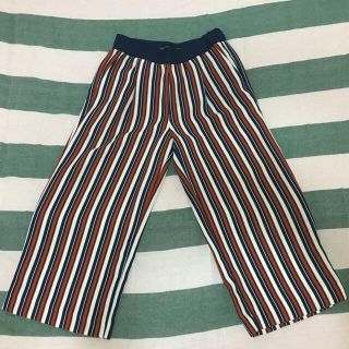 ザラ(ZARA)のZARA ストライプ ガウチョパンツ(カジュアルパンツ)