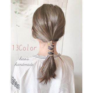 2点目から300円  紐2本のポニーフック(ヘアアクセサリー)