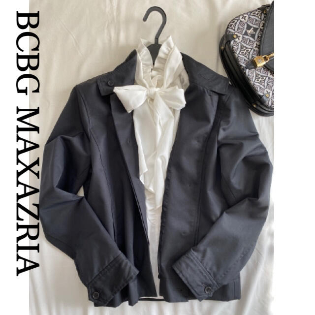 BCBGMAXAZRIA(ビーシービージーマックスアズリア)のブルゾン【BCBG MAXAZRIA】ネイビー XL レディースのジャケット/アウター(ブルゾン)の商品写真