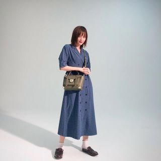 アメリヴィンテージ(Ameri VINTAGE)のチェックシャツワンピース(ロングワンピース/マキシワンピース)