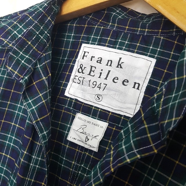 ★USA製 Frank&Eileen BARRY チェック オープンカラーシャツ 1