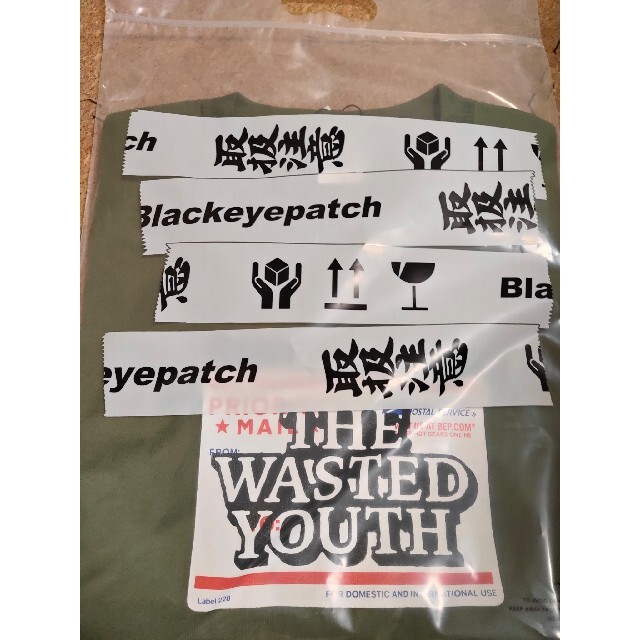 Black Eye Patch Wasted Youth Tシャツ Lサイズ