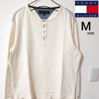 トミーヒルフィガー(TOMMY HILFIGER)の【即日対応】ヘンリーネック トミーヒルフィガー カットソー 長袖Tシャツ メンズ(Tシャツ/カットソー(七分/長袖))