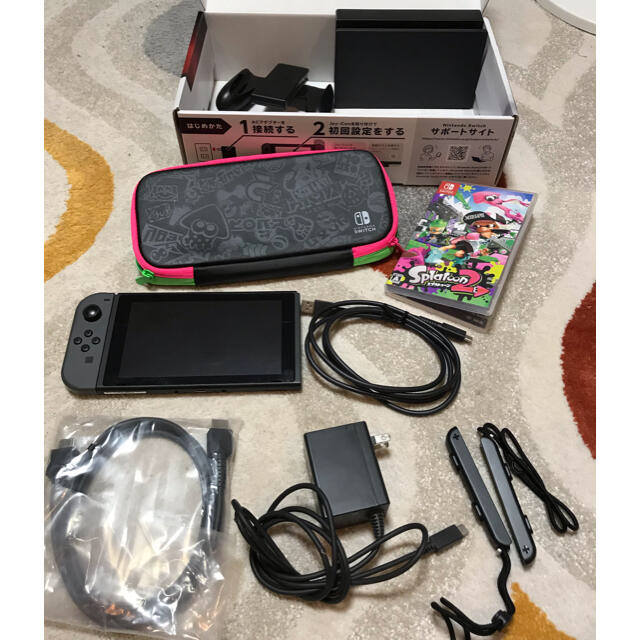 ニンテンドーSwitch本体 スプラトゥーンソフト 他ソフト Switchケース